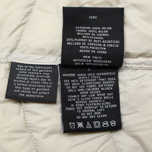 London Fog Women's Lightweight Packable Down Filled Hooded Jacket Taupe Sz S - Picture 6 of 8